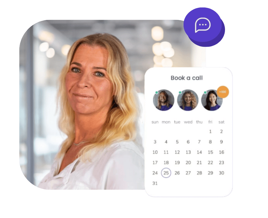 Mockup med Annika och en kalender