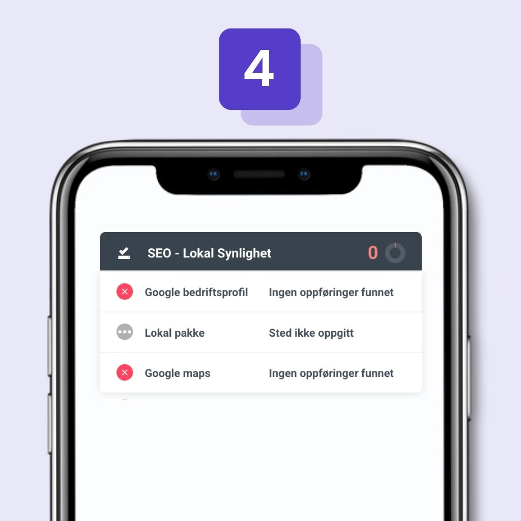 SEO lokal synlighet – bilde av en telefon med tall og tekst