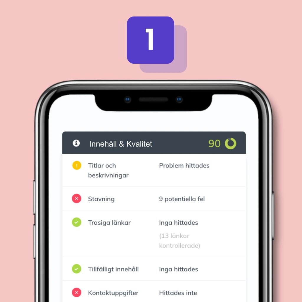Hemsidekollen: Innehåll & kvalitet