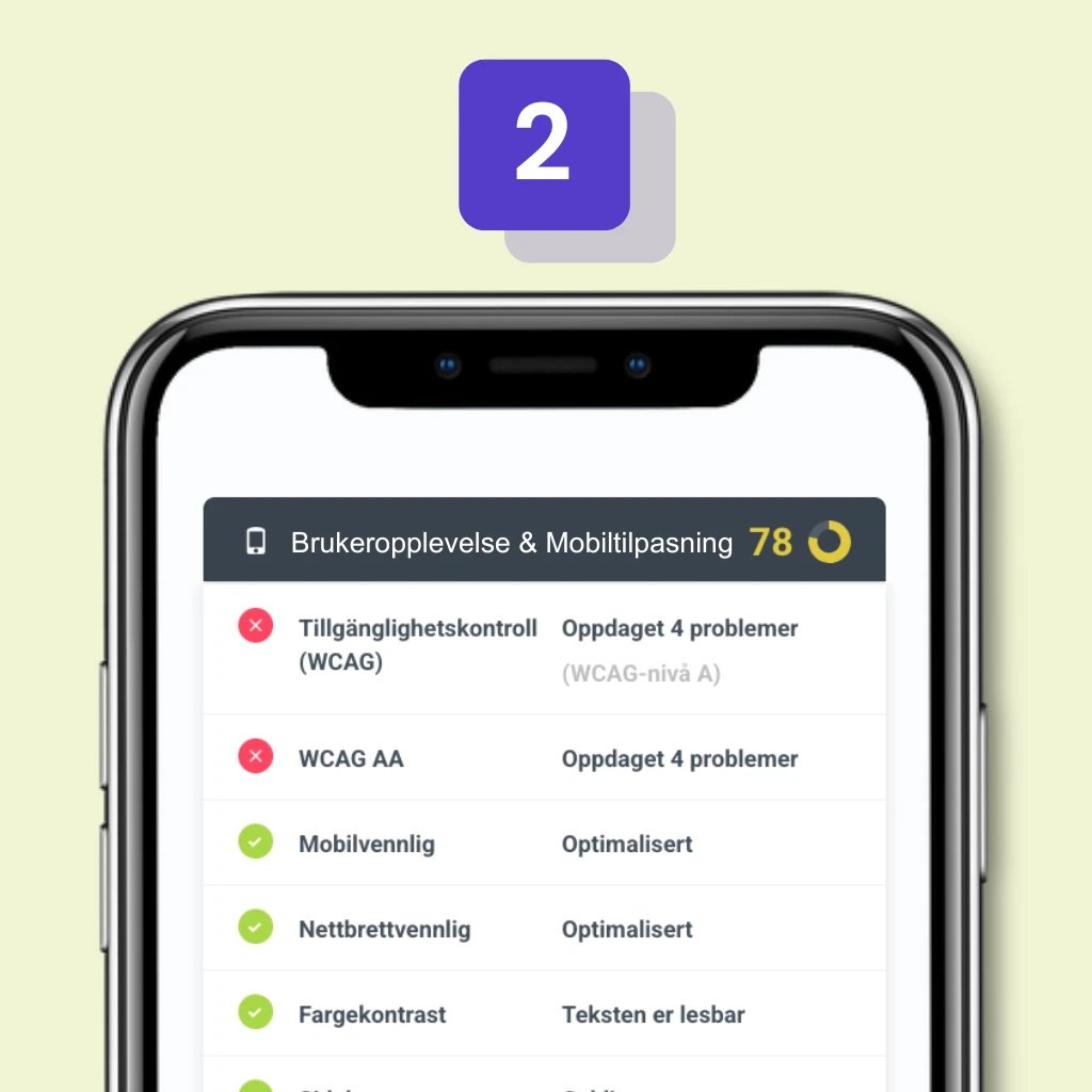 Hjemmesidesjekken: Brukeropplevelse & mobiltilpasning
