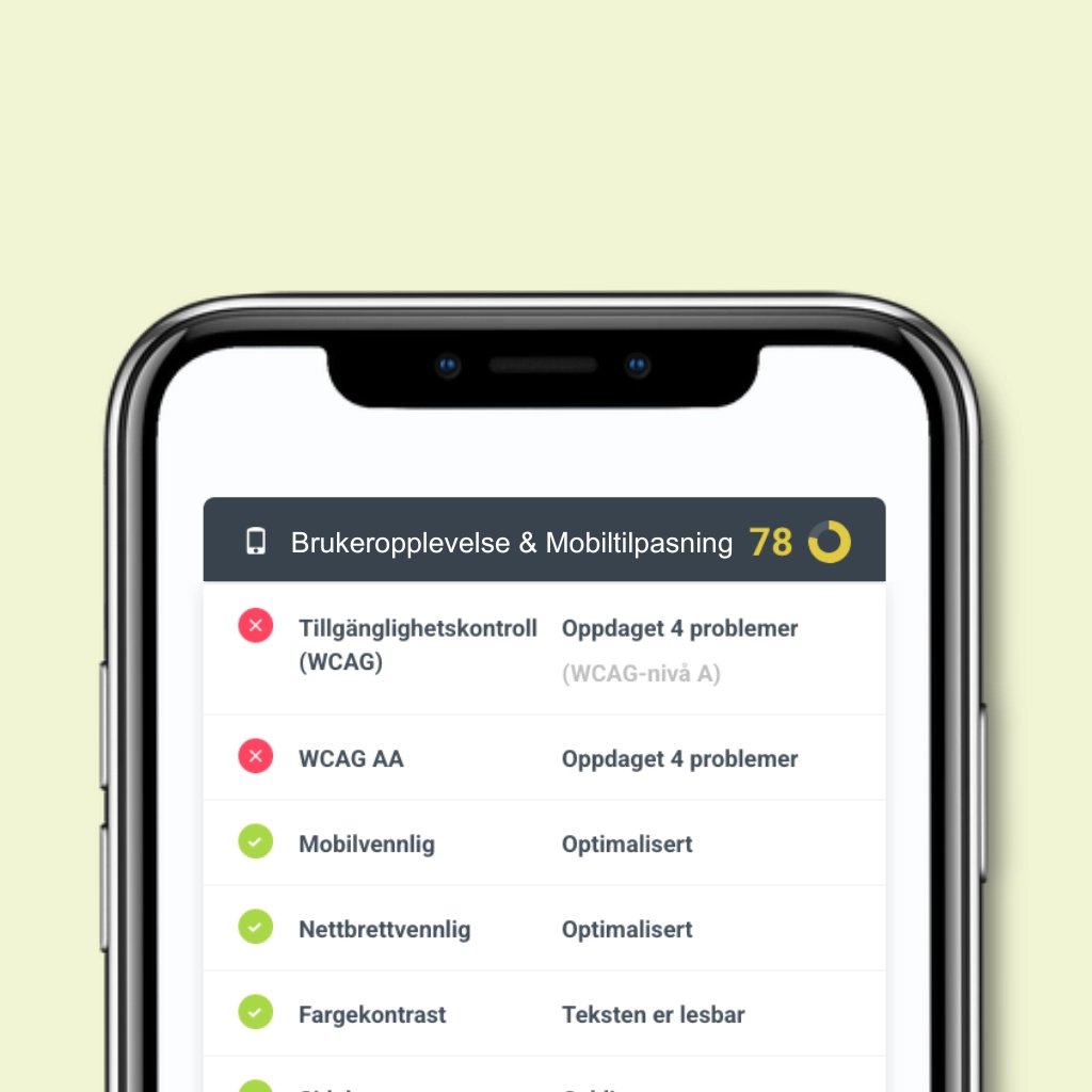 Hjemmesidesjekken: Brukeropplevelse & mobiltilpasning