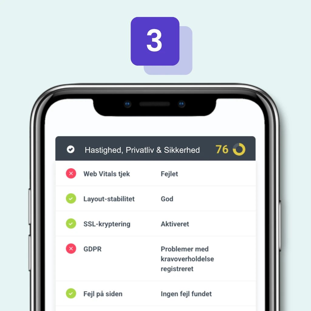 Webtjek: Hastighed, privatliv & sikkerhed