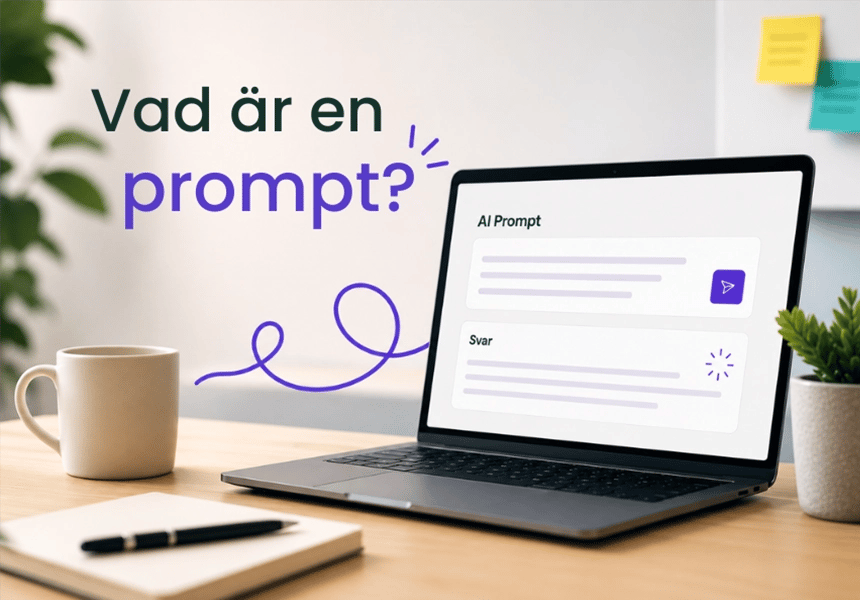 Datorskärm som ska illustrera en prompt och svaret från den.